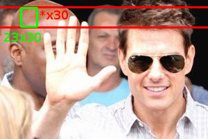Picture explaining watermark resizing feature